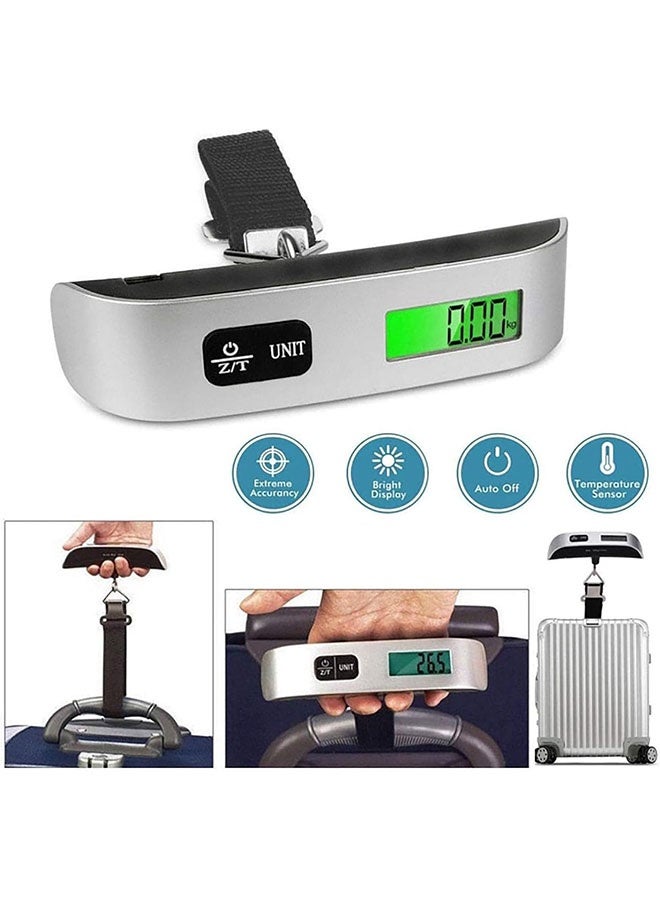 Portable Hanging Digital Luggage Scale for 50kg 110lb, Handheld Baggage Scale for Travel with Battery Operated, Travel Weight Checker, Easy to Read - Image 4